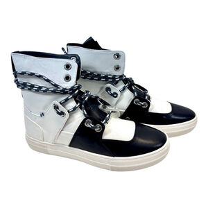 J75 Jump Stryders Men's Shoes High Top Sneaker White & Black Size 11 New